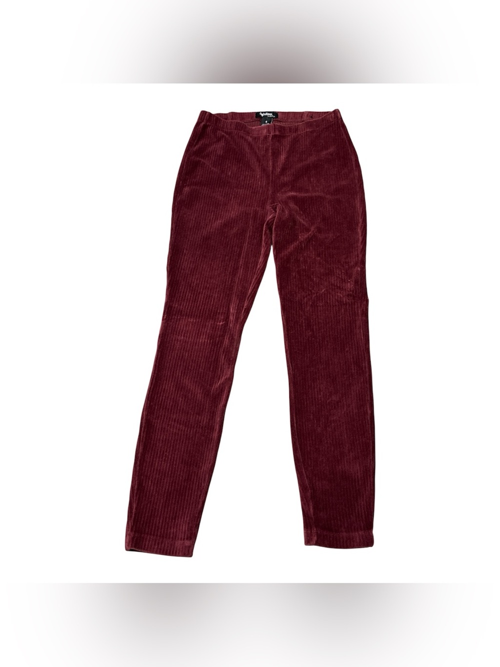 Definitions by d.jeans Corduroy Straight Leg Pants in Deep Burgundy Sz 6